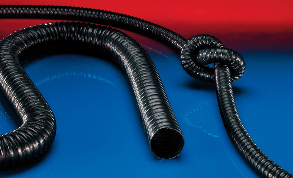 Norres PU Schlauch, leicht, antistatisch, DN 75mm, L= 10m, PROTAPE® PUR 330 AS BLACK