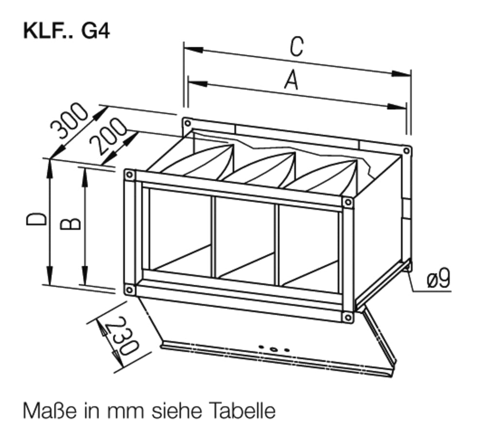 Helios EKLF 70/40 G4, Ersatz-Filterkassetten zu KLF 1 Satz = 2 Stück