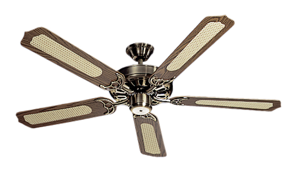 Helios DVAM 130, Deckenventilator,antik,messing 5-Batt-Laufrad, 1300 mm