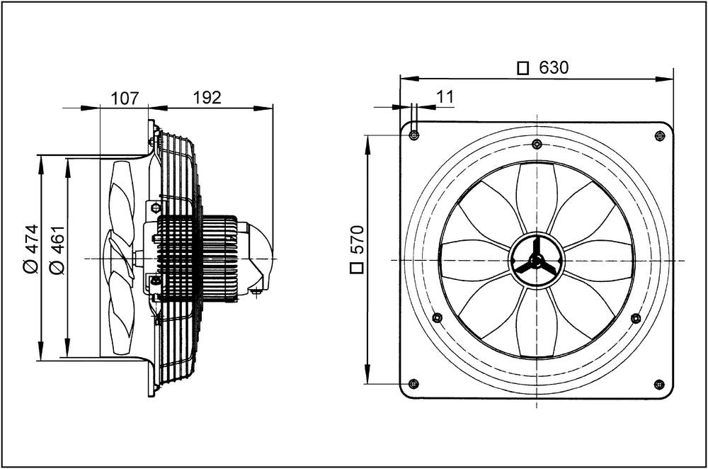 Maico Axial-Wandventilator DZQ 45/6 B