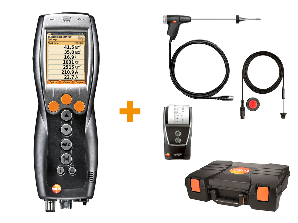 testo Bluetooth Komplett-Set 330-2 LL - Abgas-Messgerät