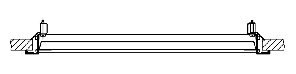 Schako Lüftungsgitter Typ AL1, LxH=1025x125mm