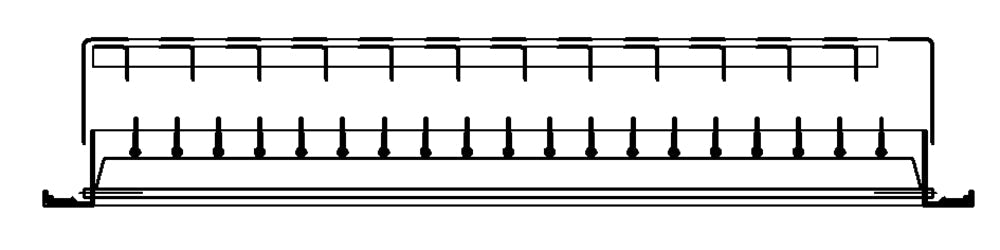 Schako Lüftungsgitter Typ AL6, LxH=525x125mm